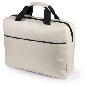 Sacoche pour documents beige personnalisable avec logo