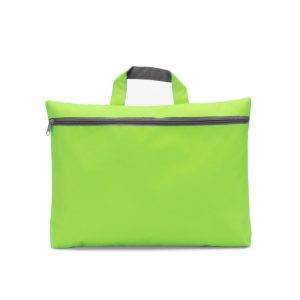 Sacoche pour documents vert claire personnalisable avec logo