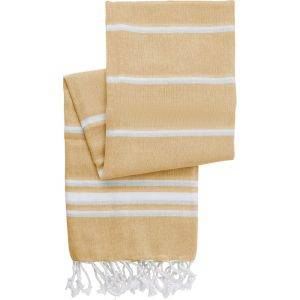 Serviette de hammam en coton orange personnalisable avec logo