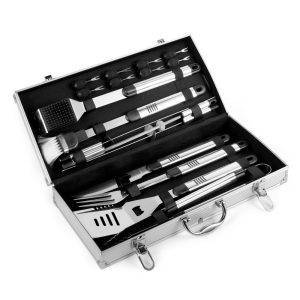 Set barbecue argent personnalisable avec logo – réf. V6394-32