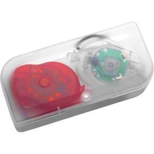 Set de 2 lampes pour vélo neutre personnalisable avec logo