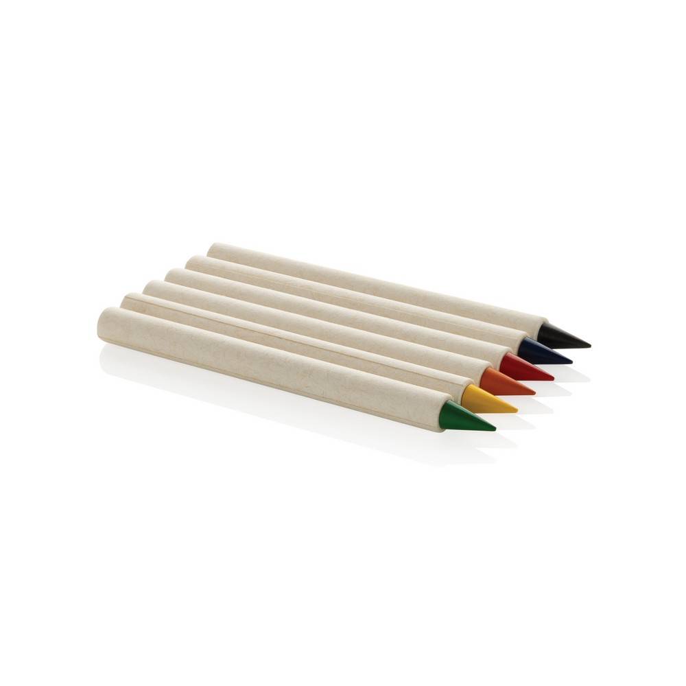 Set de 6 crayons de couleur GRS Infinity Micki blanc personnalisable
