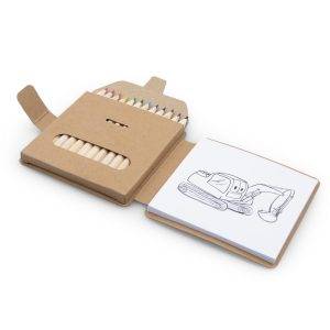 Set de coloriage, crayons de couleur Alondra neutre personnalisable