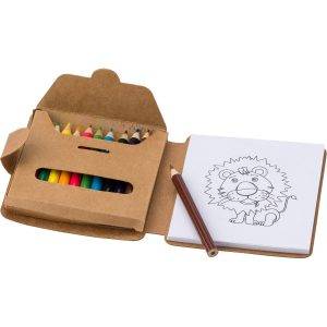 Set de coloriage, crayons de couleur neutre personnalisable avec logo