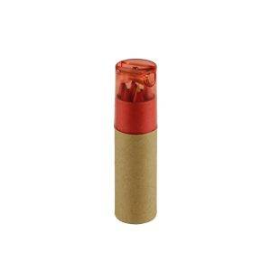 Set de crayons de couleur, aiguiseur | Foster rouge personnalisable