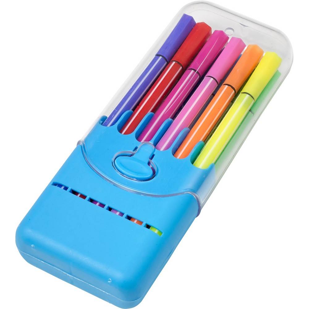 Set de feutres bleu personnalisable avec logo