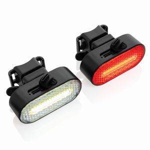 Set d'éclairage de vélo via USB en plastique RCS personnalisable
