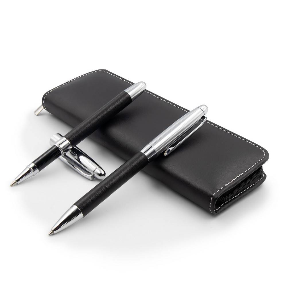 Set d'écriture, stylo bille et stylo bille roulante personnalisable – réf. V9354-03