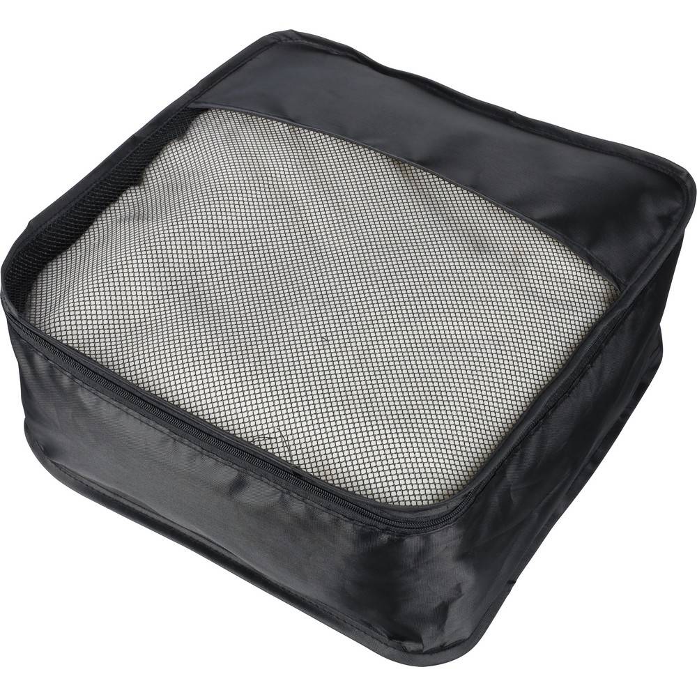 Set d’organisateurs de voyage, 7 pièces noir personnalisable avec logo