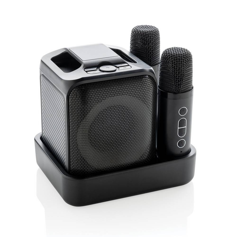 Set karaoké avec double micro en plastique RCS personnalisable