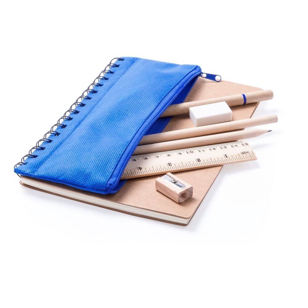 Set scolaire, trousse, 2 crayons, stylo bille, personnalisable