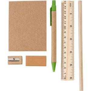 Set scolaire, trousse brun claire personnalisable avec logo