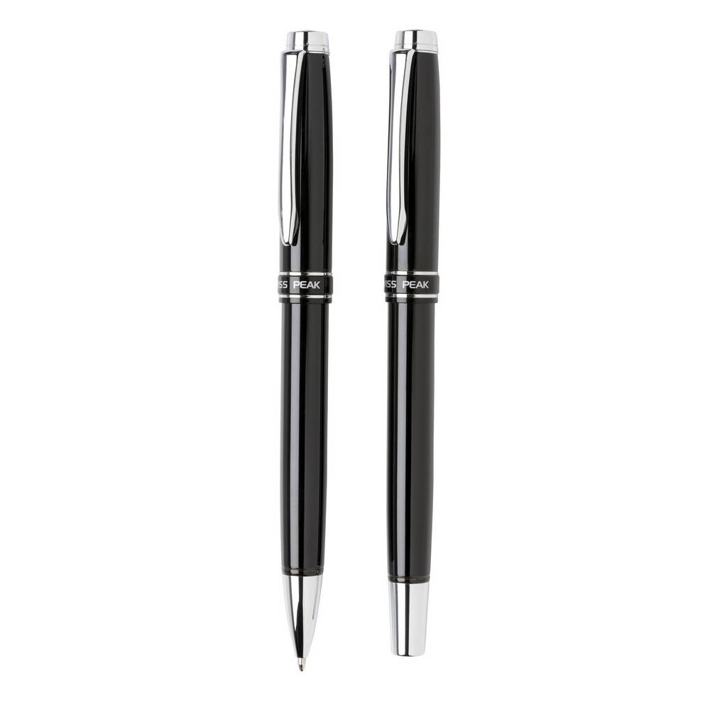 Set stylos Héritage, noir personnalisable avec logo