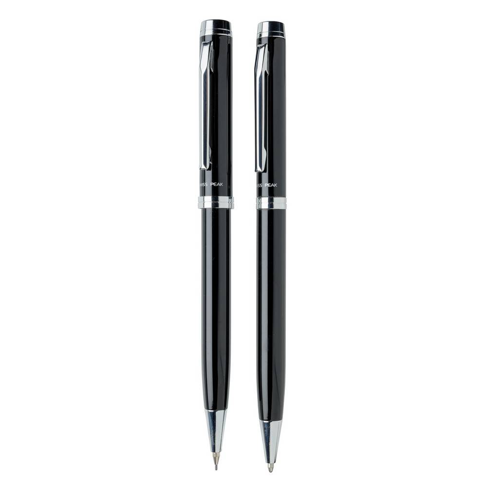 Set stylos Luzern noir personnalisable avec logo