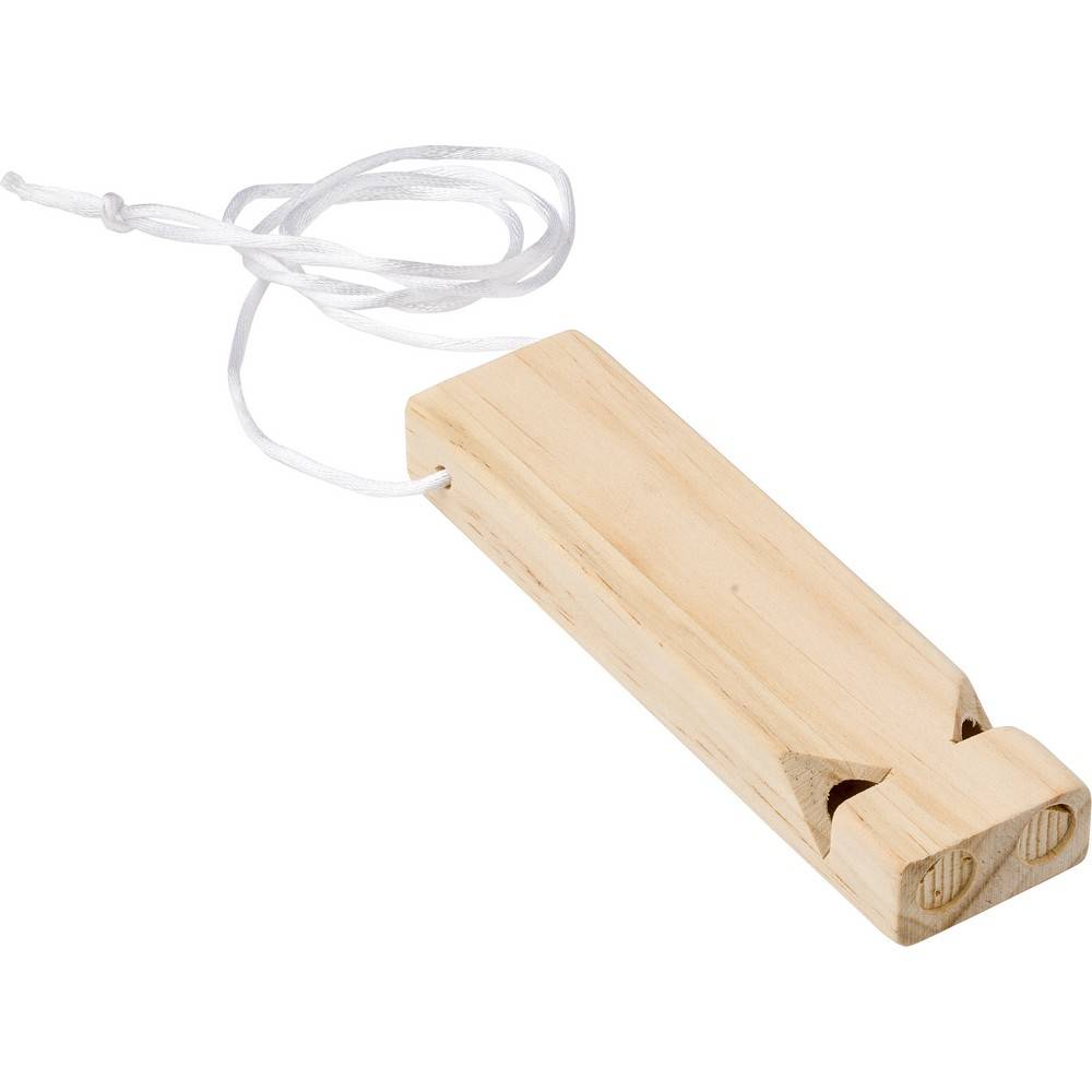Sifflet avec tour de cou blanc personnalisable avec logo