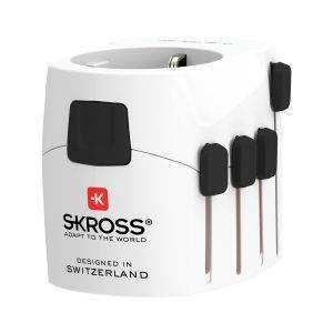 SKROSS Adaptateur de Voyage universel 3-Pôles Pro personnalisable