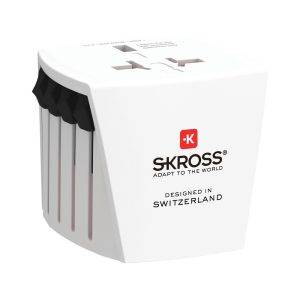 SKROSS Adaptateur de voyage universel MUV Micro blanc personnalisable