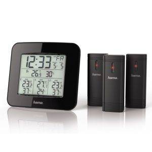 Station météo avec 3 capteurs Hama Trio noir personnalisable avec logo