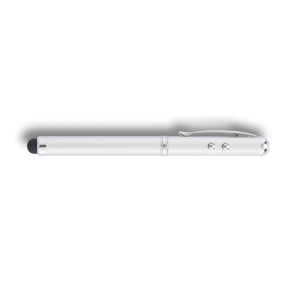 Stylo 4-en-1, stylo tactile, pointeur laser, lampe personnalisable