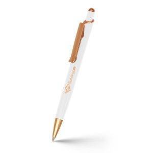 Stylo à bille Serafin blanc personnalisable avec logo