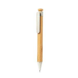 Stylo bille en bambou neutre personnalisable avec logo