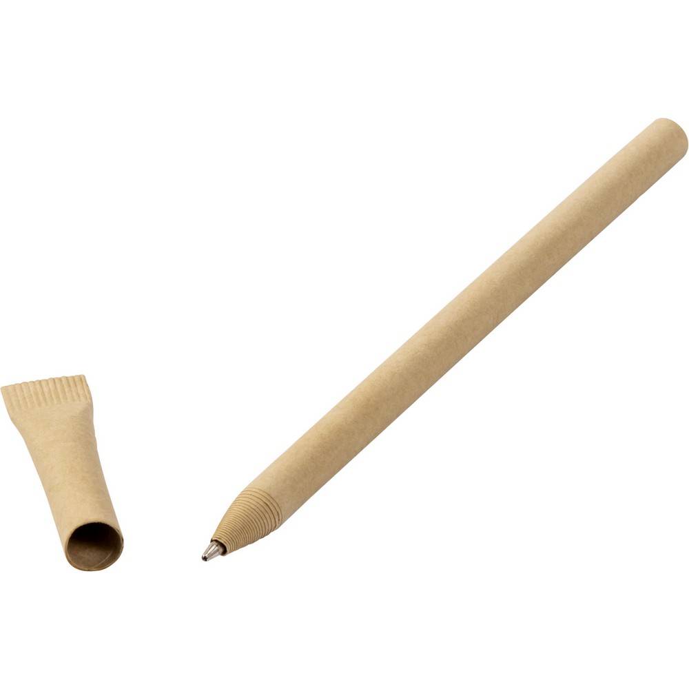 Stylo bille en carton recyclé brun personnalisable avec logo