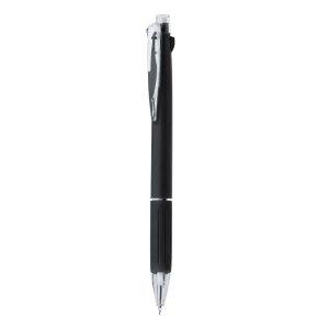 Stylo bille, encre multicolore, porte-mine noir personnalisable
