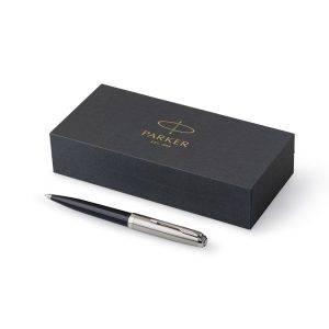 Stylo bille Parker 51 en acier inoxydable noir personnalisable