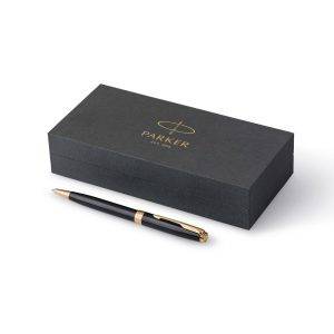 Stylo bille Parker Sonnet noir personnalisable avec logo