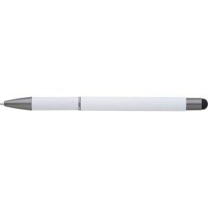 Stylo bille, stylet tactile blanc personnalisable avec logo – réf. V1568-02