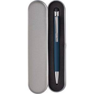 Stylo bille, stylet tactile bleu personnalisable avec logo