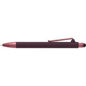 Stylo bille, stylet tactile brun personnalisable avec logo