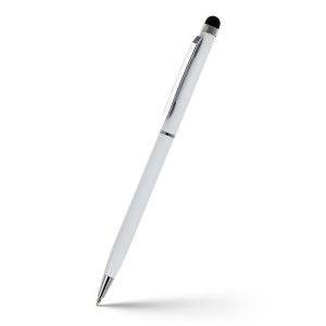 Stylo bille, stylet tactile | Irin blanc personnalisable avec logo
