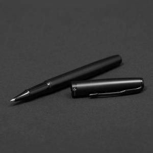 Stylo roller Upperlane noir personnalisable avec logo