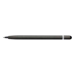 Stylo stylet en métal épuré gris personnalisable avec logo
