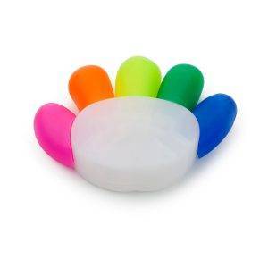 Surligneur 'main' multicolore personnalisable avec logo
