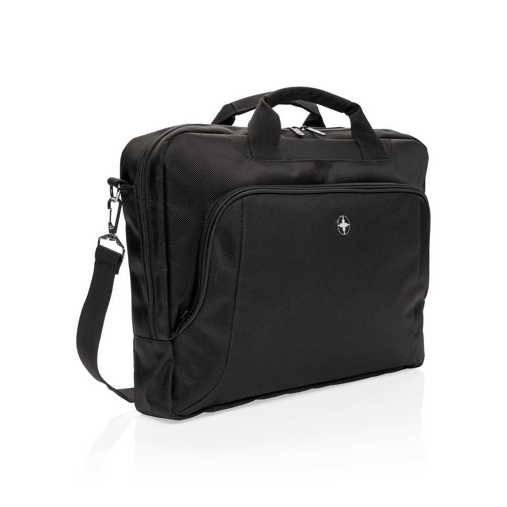 Swiss Peak sac ordinateur 15”, noir personnalisable avec logo