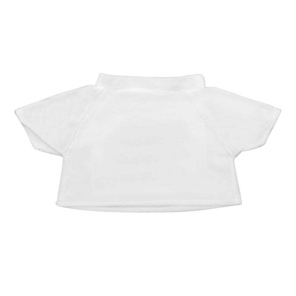 T-shirt pour peluche blanc personnalisable avec logo – réf. HU111-02