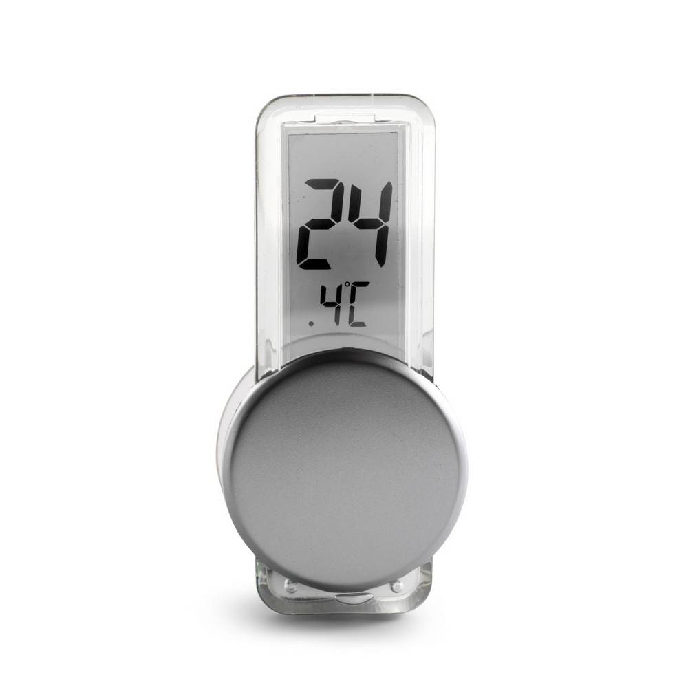 Thermomètre argent personnalisable avec logo