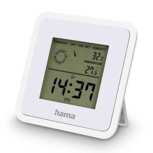 Thermomètre, hygromètre, horloge de bureau Hama Borneo personnalisable