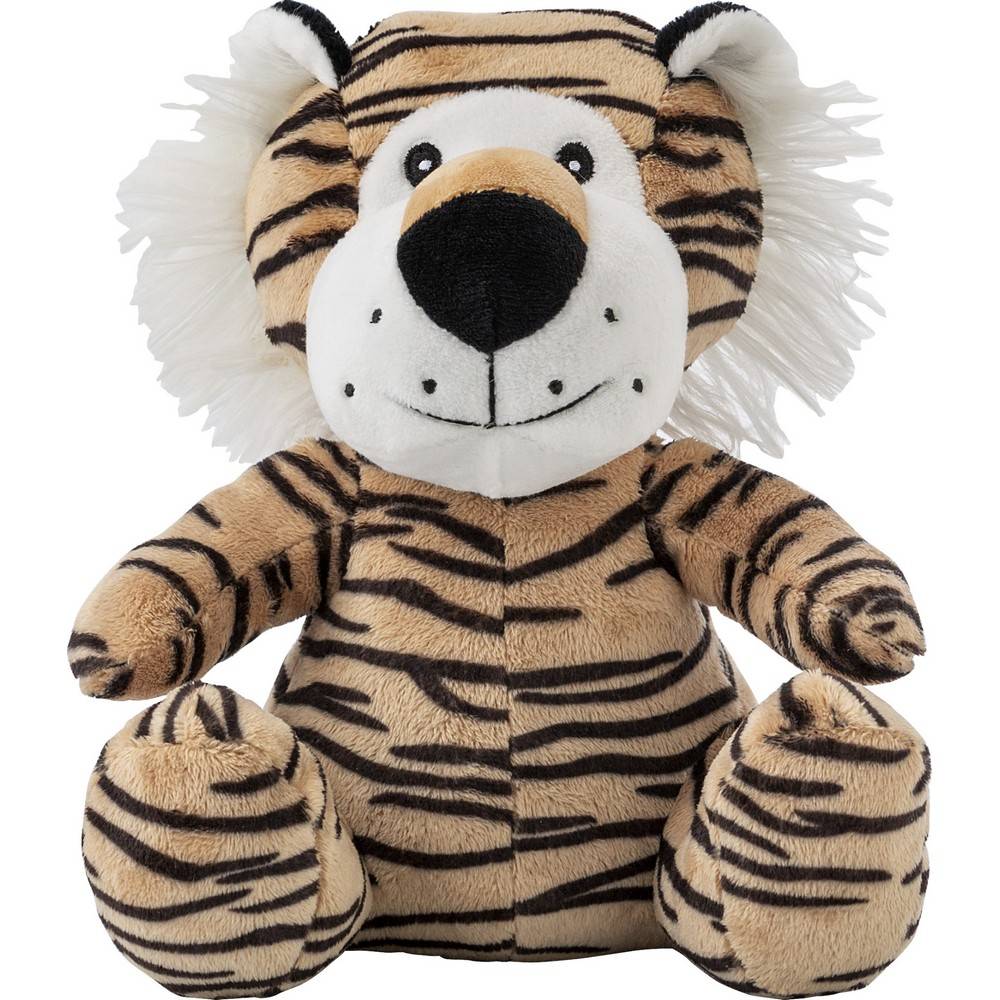 Tigre en peluche multicolore personnalisable avec logo
