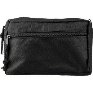 Trousse cosmétique en RPET noir personnalisable avec logo