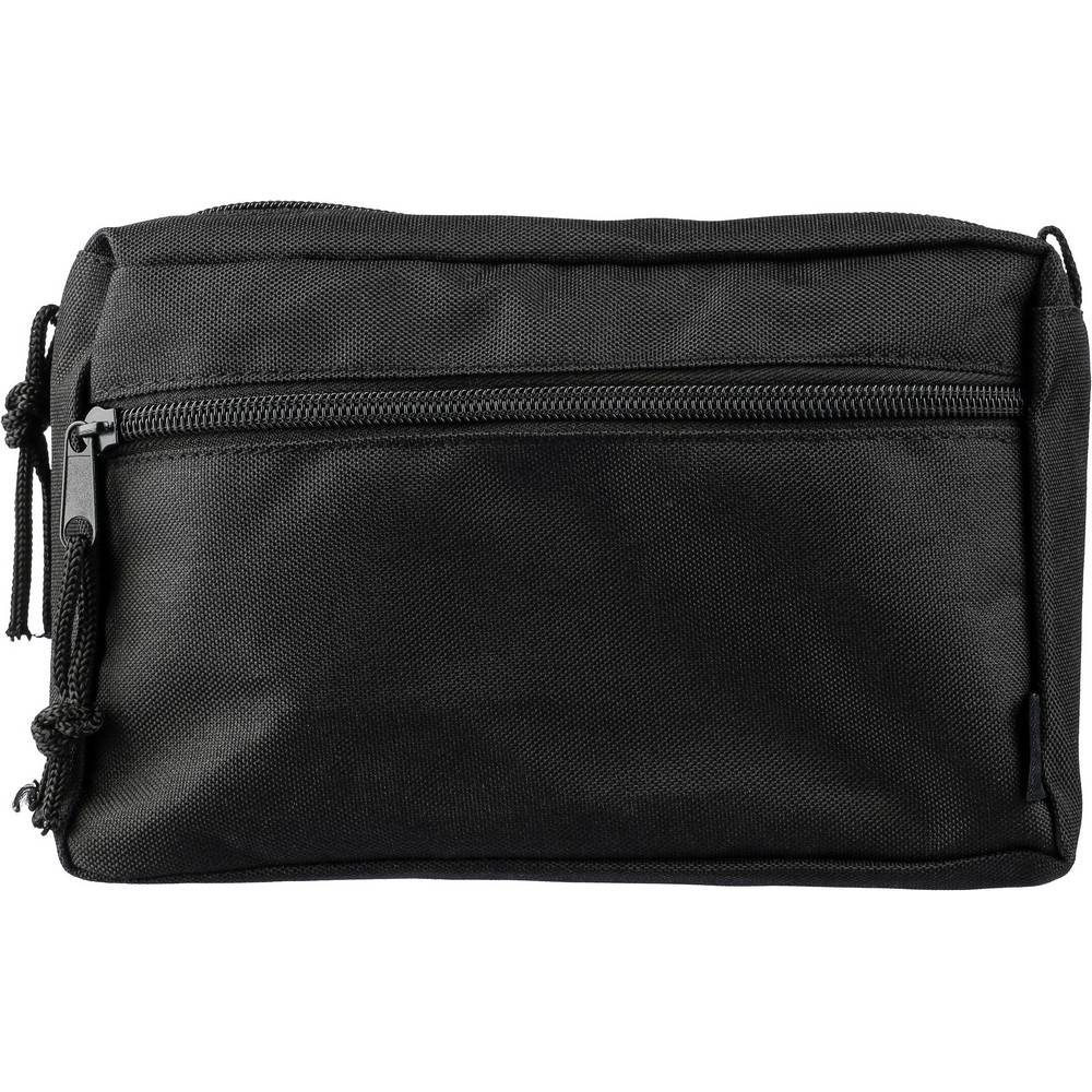 Trousse cosmétique en RPET noir personnalisable avec logo