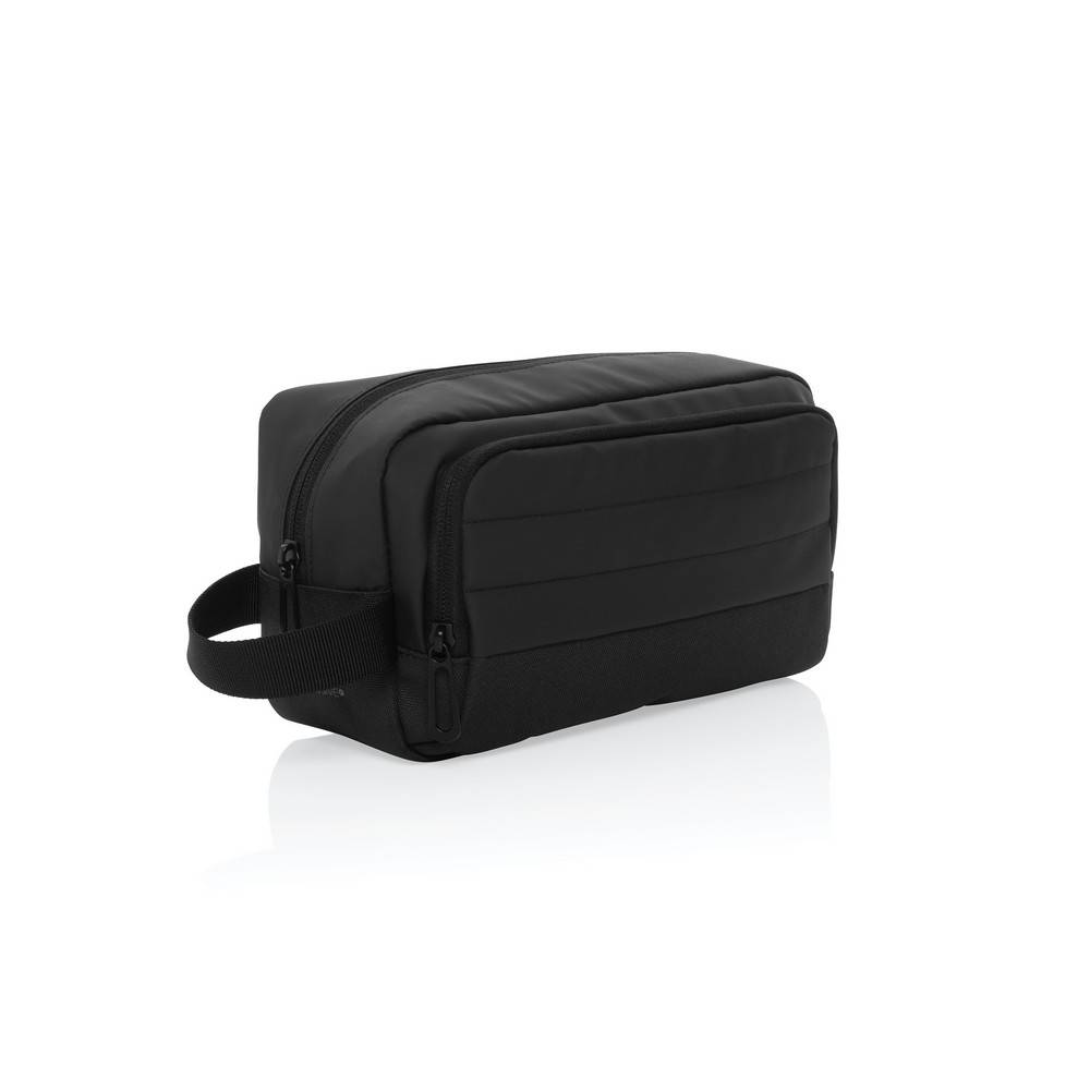 Trousse de toilette en rPET AWARE™ Armond noir personnalisable