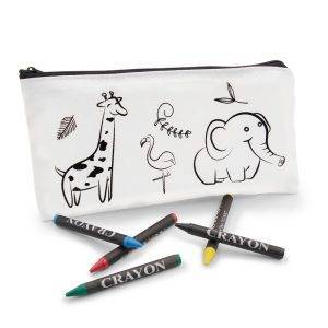 Trousse pour coloriage, crayons de couleur Pika blanc personnalisable