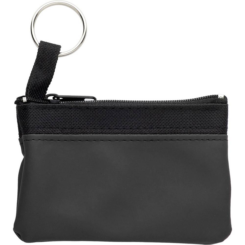Trousseau de clés, porte-monnaie, porte-clés noir personnalisable – réf. V4370-03