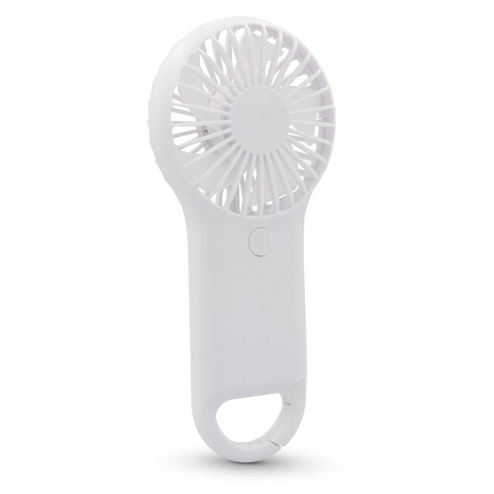 Ventilateur de poche Komnena blanc personnalisable avec logo