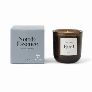 VINGA Grande bougie parfumée Nordic brun personnalisable avec logo