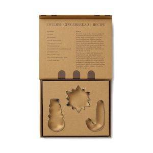 VINGA Set de 3 emporte-pieces Classic gris personnalisable avec logo